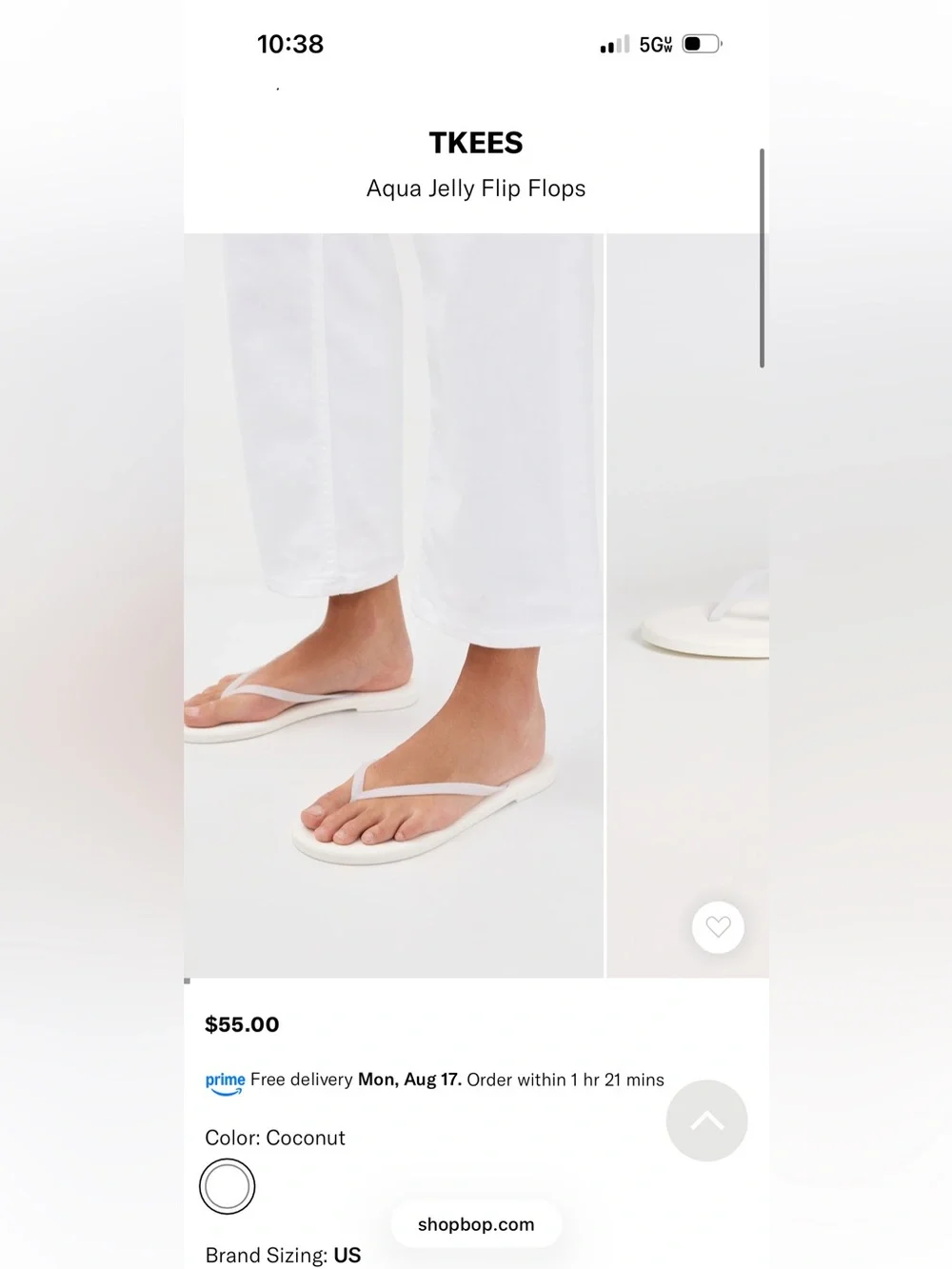 TKEES White Flip Flop Sandals